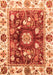 Machine Washable Oriental Orange Traditional Area Rugs, wshabs3112org