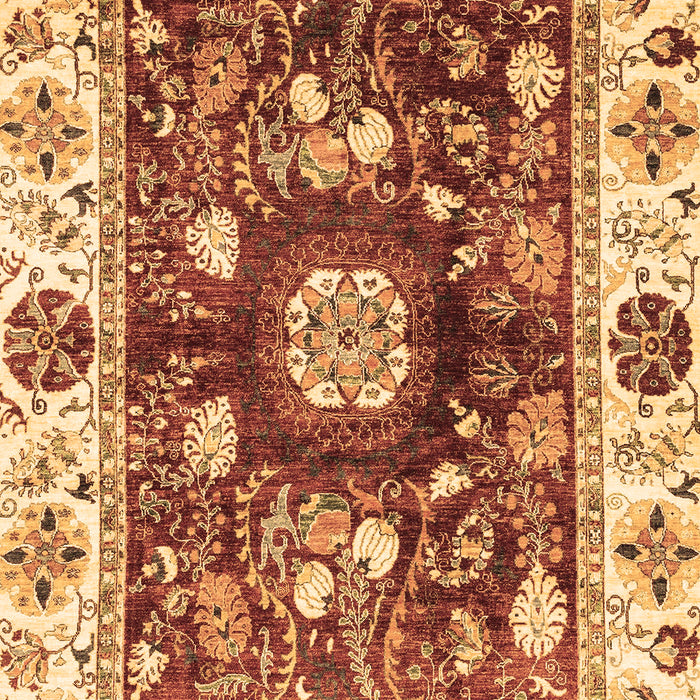 Machine Washable Oriental Brown Traditional Rug, wshabs3112brn