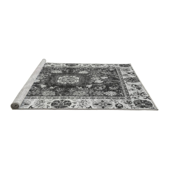 Sideview of Machine Washable Oriental Gray Traditional Rug, wshabs3112gry