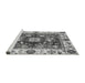 Sideview of Machine Washable Oriental Gray Traditional Rug, wshabs3112gry