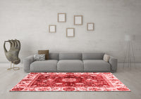 Machine Washable Oriental Red Traditional Rug, wshabs3112red