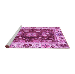 Sideview of Machine Washable Oriental Purple Traditional Area Rugs, wshabs3112pur