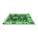 Sideview of Machine Washable Oriental Emerald Green Traditional Area Rugs, wshabs3112emgrn