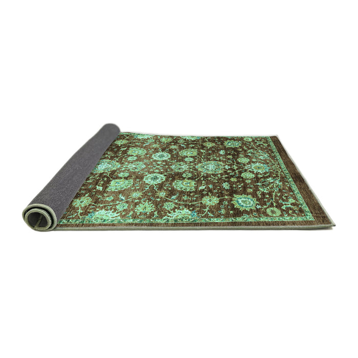 Sideview of Oriental Turquoise Traditional Rug, abs3113turq