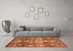 Machine Washable Oriental Brown Traditional Rug in a Living Room,, wshabs3113brn