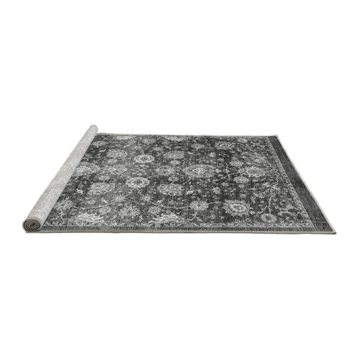 Sideview of Machine Washable Oriental Gray Traditional Rug, wshabs3113gry