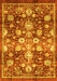 Machine Washable Oriental Yellow Traditional Rug, wshabs3113yw