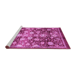 Sideview of Machine Washable Oriental Purple Traditional Area Rugs, wshabs3113pur