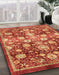 Machine Washable Abstract Red Rug in a Family Room, wshabs3113