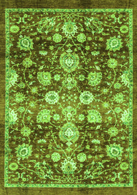 Oriental Green Traditional Rug, abs3113grn