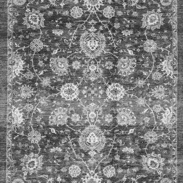 Machine Washable Oriental Gray Traditional Rug, wshabs3113gry