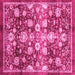 Square Oriental Pink Traditional Rug, abs3113pnk