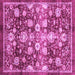 Square Oriental Purple Traditional Rug, abs3113pur