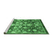 Sideview of Machine Washable Oriental Emerald Green Traditional Area Rugs, wshabs3113emgrn