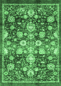 Oriental Emerald Green Traditional Rug, abs3113emgrn