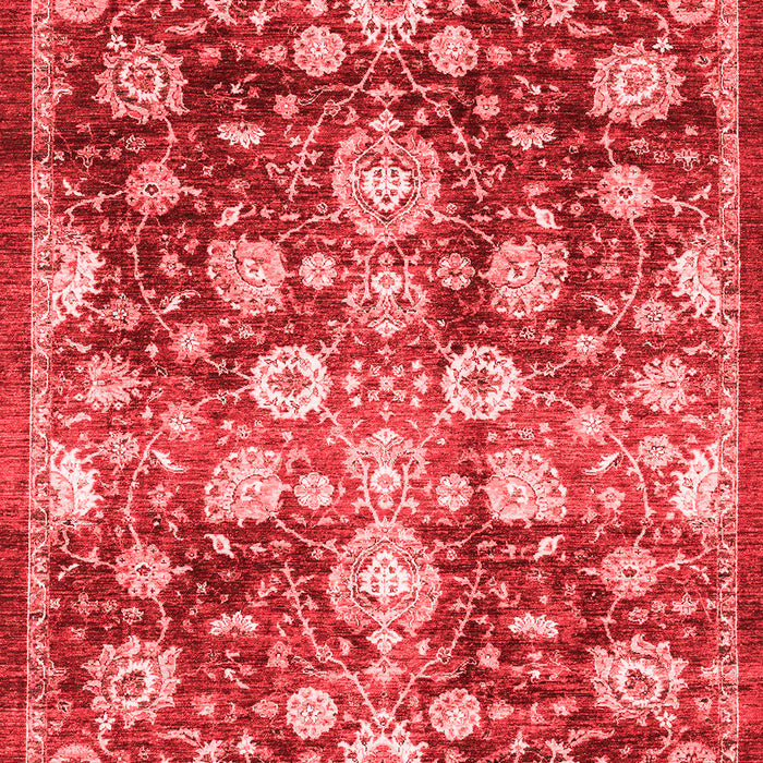 Machine Washable Oriental Red Traditional Rug, wshabs3113red