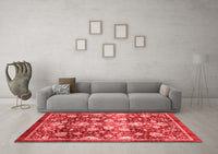 Machine Washable Oriental Red Traditional Rug, wshabs3113red