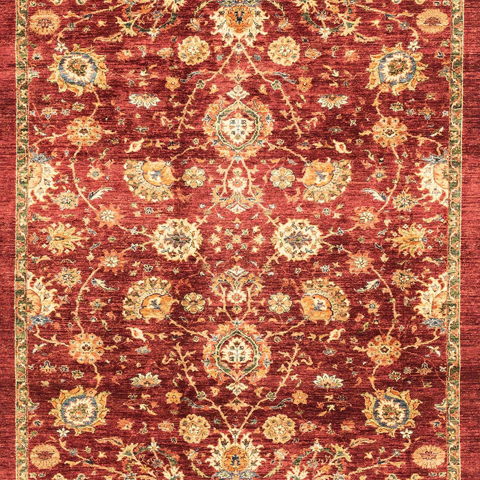 Machine Washable Abstract Red Rug, wshabs3113