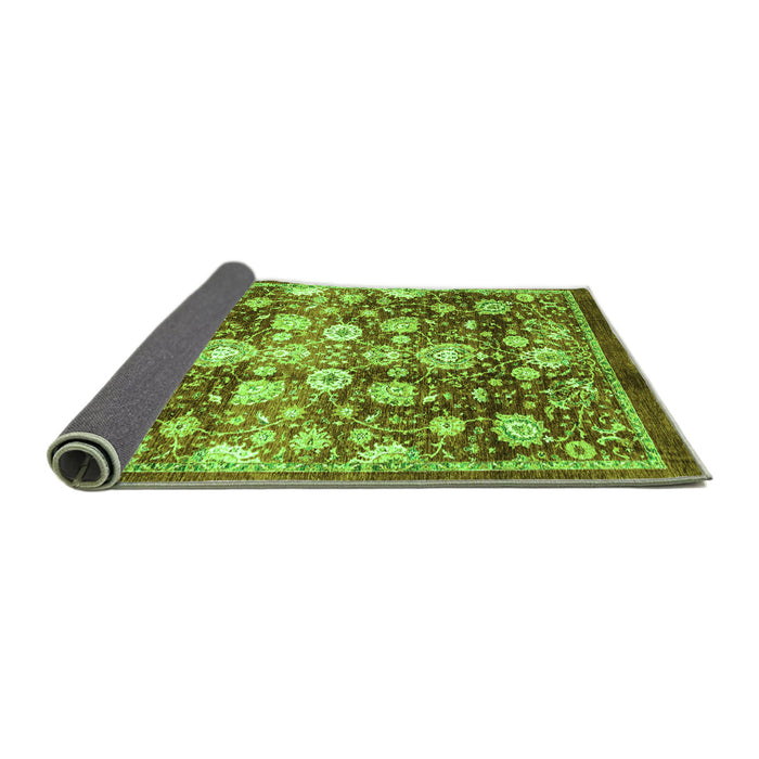 Sideview of Oriental Green Traditional Rug, abs3113grn