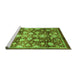 Sideview of Machine Washable Oriental Green Traditional Area Rugs, wshabs3113grn