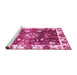 Sideview of Machine Washable Oriental Pink Traditional Rug, wshabs3114pnk