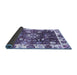 Sideview of Oriental Blue Traditional Rug, abs3114blu