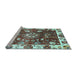 Sideview of Machine Washable Oriental Light Blue Traditional Rug, wshabs3114lblu