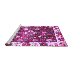 Sideview of Machine Washable Oriental Purple Traditional Area Rugs, wshabs3114pur