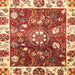 Square Abstract Red Oriental Rug, abs3114