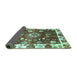 Sideview of Oriental Turquoise Traditional Rug, abs3114turq