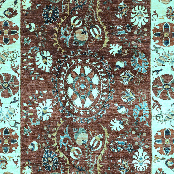 Oriental Light Blue Traditional Rug, abs3114lblu