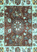 Machine Washable Oriental Light Blue Traditional Rug, wshabs3114lblu