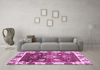 Machine Washable Oriental Purple Traditional Rug, wshabs3114pur