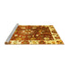 Sideview of Machine Washable Oriental Yellow Traditional Rug, wshabs3114yw