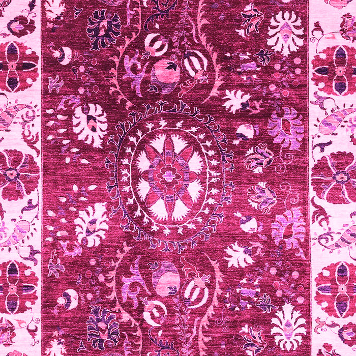 Machine Washable Oriental Pink Traditional Rug, wshabs3114pnk