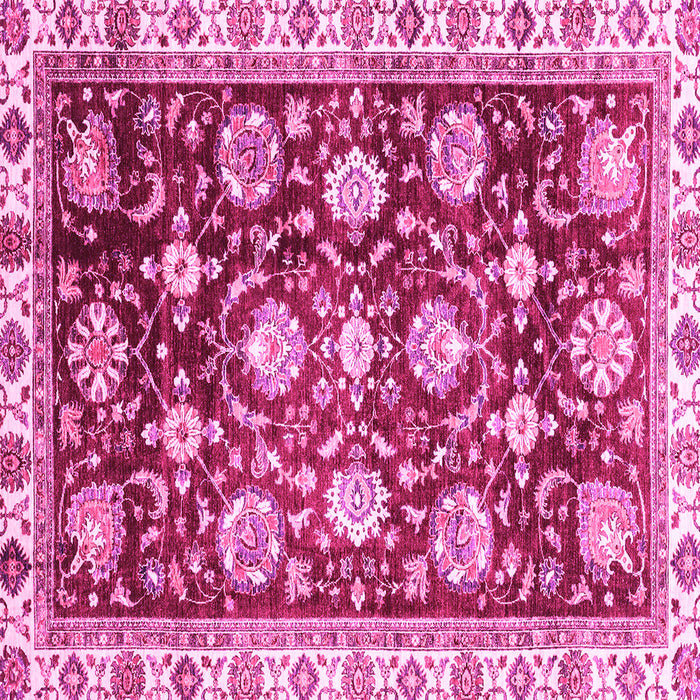 Square Oriental Pink Traditional Rug, abs3115pnk
