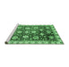 Sideview of Machine Washable Oriental Emerald Green Traditional Area Rugs, wshabs3115emgrn