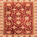 Square Oriental Orange Traditional Rug, abs3115org