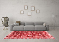 Machine Washable Oriental Red Traditional Rug, wshabs3115red
