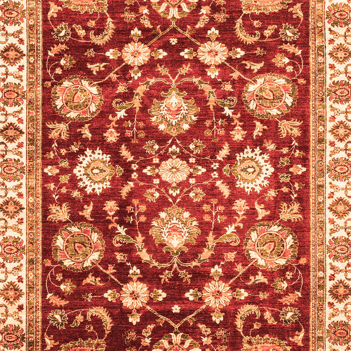 Machine Washable Oriental Orange Traditional Area Rugs, wshabs3115org
