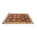 Sideview of Machine Washable Oriental Brown Traditional Rug, wshabs3115brn