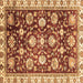 Square Oriental Brown Traditional Rug, abs3115brn