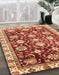 Abstract Red Oriental Rug in Family Room, abs3115