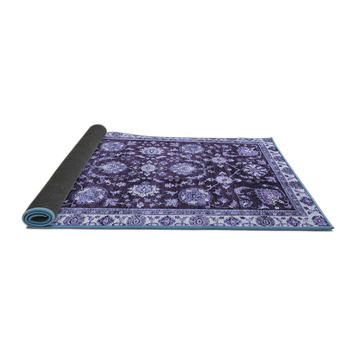 Sideview of Oriental Blue Traditional Rug, abs3115blu