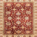 Square Abstract Red Oriental Rug, abs3115