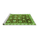 Sideview of Machine Washable Oriental Green Traditional Area Rugs, wshabs3115grn