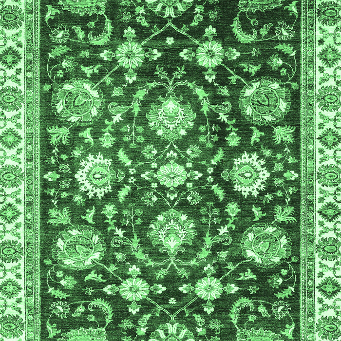 Oriental Emerald Green Traditional Rug, abs3115emgrn