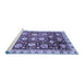 Sideview of Machine Washable Oriental Blue Traditional Rug, wshabs3115blu