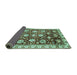 Sideview of Oriental Turquoise Traditional Rug, abs3115turq