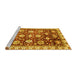 Sideview of Machine Washable Oriental Yellow Traditional Rug, wshabs3115yw